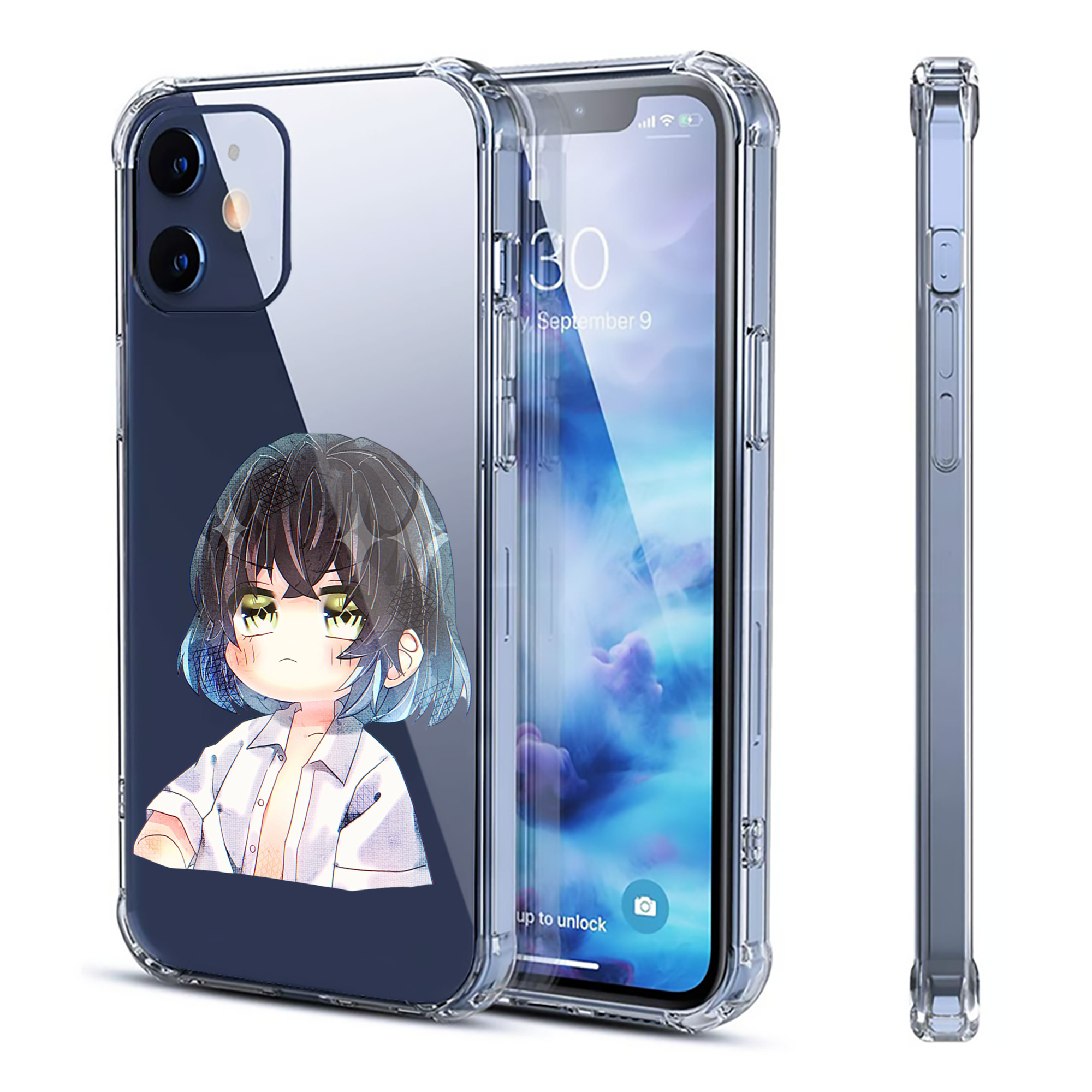 （画像用） 鬼滅の刃（きめつのやいば）嘴平 伊之助／はしびら いのすけ Hashibira Inosuke 【iPhone 12シリーズ対応】透明スマホケース（クリアソフトケース）
